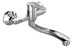 Mereo Mereo, Dřezová nástěnná baterie, Zuna s ramínkem plochým vyhnutým 210 mm, chrom, CB301Z