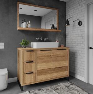 Dřevěný nábytek do koupelny 105 cm Zurich divoký dub (Koupelnový nábytek masiv)