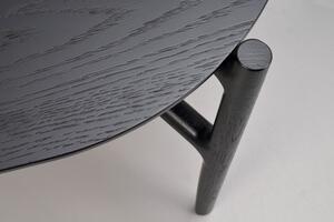 Černý dubový konferenční stolek Rowico Hornis S