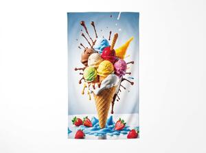Rychleschnoucí XXL plážová osuška DOLCINO barevná 150 x 210 cm, 100% mikrovlákno