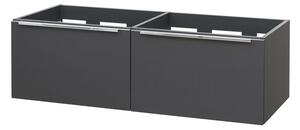 Mereo Mereo, Mailo, koupelnová skříňka 121 cm, bílá, dub, antracit, CN538S