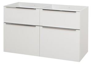 Mereo Mereo, Mailo, koupelnová skříňka 121 cm, bílá, dub, antracit, CN513S