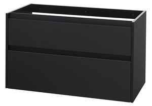 Mereo Mereo, Opto, koupelnová skříňka 101 cm, bílá, dub, bílá/dub, černá, CN942S