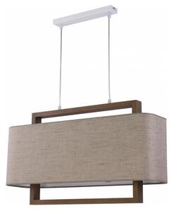 TK Lighting Lustr na lanku ARTEMIDA 2xE27/60W/230V béžová/hnědá TK2563