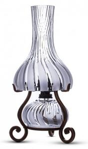 Bohemia Crafts Petrolejová lampa z olovnatého českého křišťálu s vyhlášeným ručním brusem – Vlna 03B03