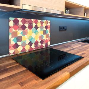 Kuchyňská deska velká skleněná Geometrické pozadí pl-ko-80x52-f-70915514