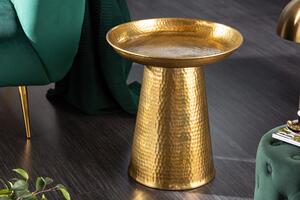 Noble Home Zlatý hliníkový odkládací stolek Hammop, 45 cm