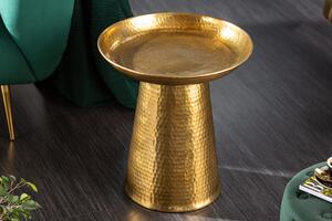 Noble Home Zlatý hliníkový odkládací stolek Hammop, 45 cm