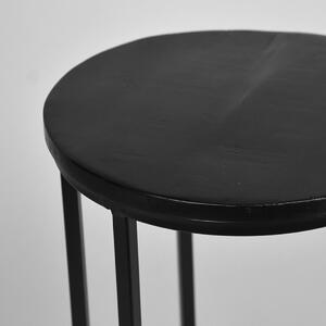 Černý masivní mangový odkládací stolek LABEL51 Formo