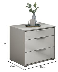 Noční stolek MONACO šedá, šířka 40 cm
