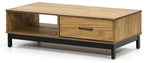 Marckeric Konferenční stolek Alessia z borovicového dřeva, černá/přírodní, 35 cm