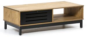Marckeric Konferenční stolek Alessia z borovicového dřeva, černá/přírodní, 35 cm