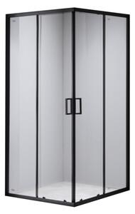 BPS-koupelny Čtvercový sprchový kout HYD-SK30B 90x90 černá/transparent - bez vaničky