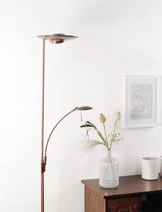 Bronzově zbarvená stojací lampa LED Zenith, ocel