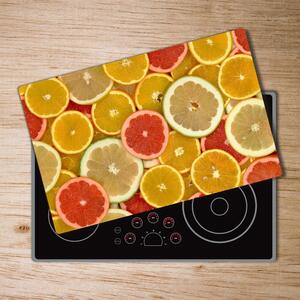 Kuchyňská deska velká skleněná Citrusové ovoce pl-ko-80x52-f-75221709