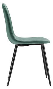 Sametová Židle Lio Zelená