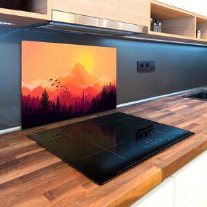 Kuchyňská deska skleněná Horské panorama pl-ko-80x52-f-76654160