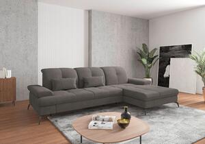 ROHOVÁ SEDAČKA, textil, barvy grafitu Sit & More - Sedací soupravy, Online Only