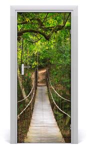 Fototapeta na dveře visací most v lese 75x205 cm