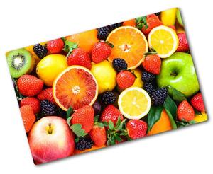 Kuchyňská deska velká skleněná Barevné ovoce pl-ko-80x52-f-78097722