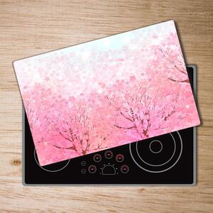 Deska na krájení skleněná Květy višně pl-ko-80x52-f-78464796