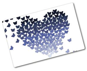 Deska na krájení skleněná Srdce z motýlů pl-ko-80x52-f-78453445