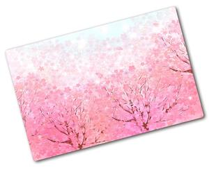 Deska na krájení skleněná Květy višně pl-ko-80x52-f-78464796
