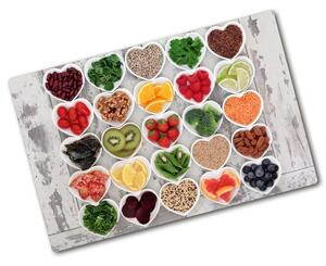 Kuchyňská deska velká skleněná Zdravá výživa pl-ko-80x52-f-79048553
