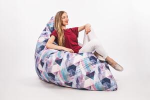 Tuli Sofa sedací vak Provedení: Koloběh růžový - vzorovaný polyester