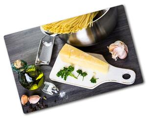 Kuchyňská deska velká skleněná Těstoviny s česnekem pl-ko-80x52-f-79918815
