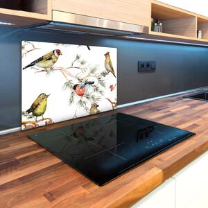 Kuchyňská deska skleněná Lesní ptáci pl-ko-80x52-f-80184720