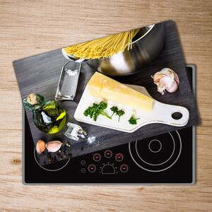 Kuchyňská deska velká skleněná Těstoviny s česnekem pl-ko-80x52-f-79918815