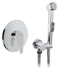 Mereo Mereo, Podomítková baterie s bidetovou sprchou, Lila, Mbox, kulatý kryt, chrom, CBEE60105BS