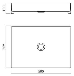 Velazo Nerezové umyvadlo na desku - VE-5035Z, 50x35 cm s výpustí Click-Clack, růžové zlato