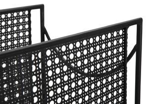 Černý kovový stojan na časopisy Mauro Ferretti Darv, 37x22x30 cm