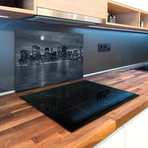 Kuchyňská deska skleněná New York noc architektura pl-ko-80x52-f-81226490