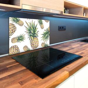 Kuchyňská deska velká skleněná Ananasy pl-ko-80x52-f-81401502