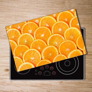 Kuchyňská deska velká skleněná Plátky pomeranče pl-ko-80x52-f-82047146
