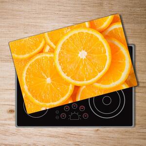 Kuchyňská deska velká skleněná Plátky pomeranče pl-ko-80x52-f-82046808