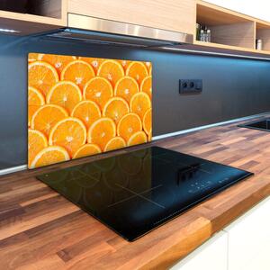 Kuchyňská deska velká skleněná Plátky pomeranče pl-ko-80x52-f-82047146