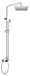Mereo Mereo, Nástěnná sprchová baterie Dita 150mm se sprch.soupravou,ruční a talíř.sprchou slim 200x200mm, CBE60104SDD