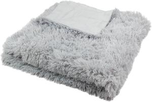 Luxusní deka s dlouhým vlasem SVĚTLE ŠEDÁ - 150/200 (rozměr: 150 x 200 cm)