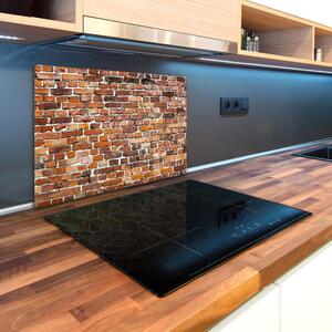 Kuchyňská deska velká skleněná Zděná zeď pl-ko-80x52-f-82295613