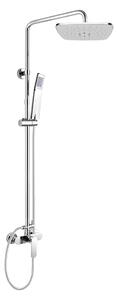 Mereo Mereo, Nástěnná sprchová baterie Mada 150 mm se sprchovou soupravou, ruční a talířovou sprchou 225x225mm, CBE60104SBM