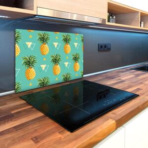 Kuchyňská deska velká skleněná Ananasy pl-ko-80x52-f-82700276