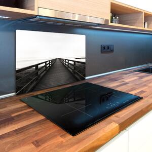 Kuchyňská deska skleněná Dřevěná molo architektura pl-ko-80x52-f-83254828