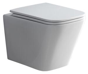 Mereo Mereo, WC závěsné kapotované, RIMLESS, 490x340x350, keramické, vč. sedátka, VSD83S
