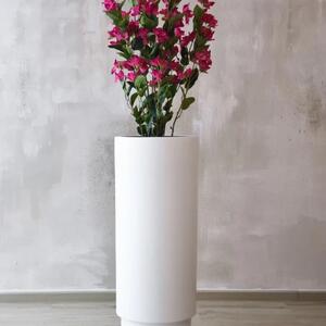 Květináč ESCADA, sklolaminát, výška 90 cm, bílý