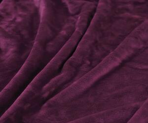 Deka mikroflanel tmavě fialová borůvka 150x200 cm