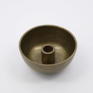 Kovový svícen Crown Antique Brass ⌀ 12,5 cm
